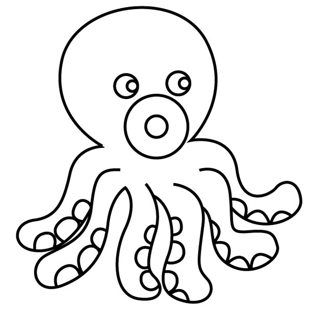 Coloring sea creatures・Octopus